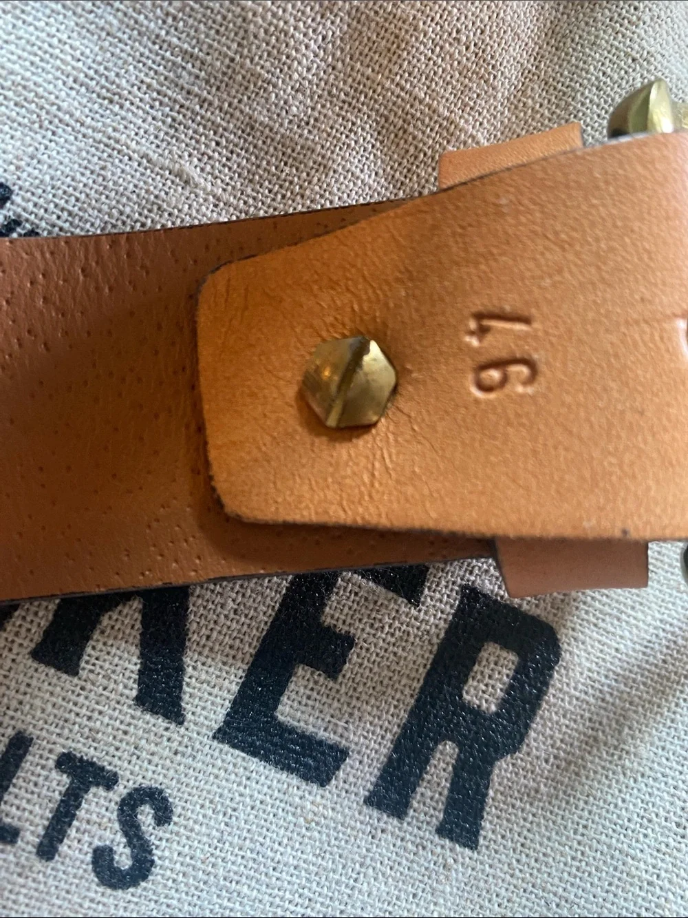 Zilker Tan Leather Belt with Turquoise Wrap Accent